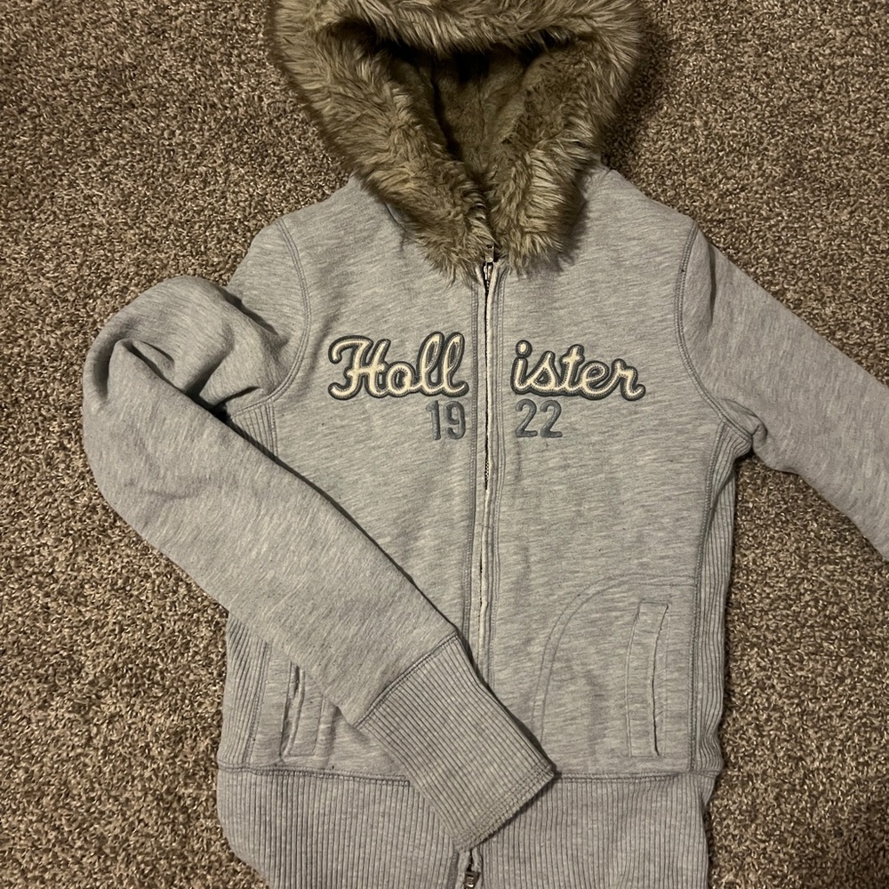 Hollister Kids Jacket with Faux Fur Trim